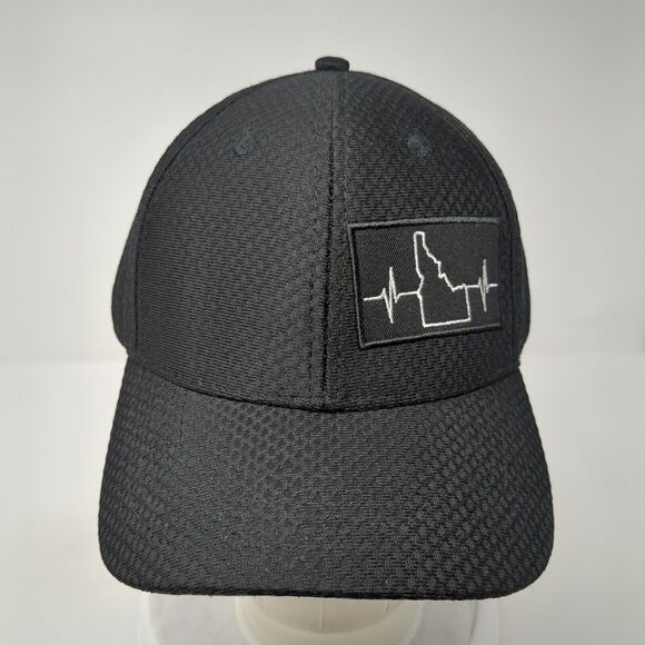 Idaho Heartbeat Snapback Hat Black One Size Adjustable Embroidered 6 Panel - Picture 2 of 8